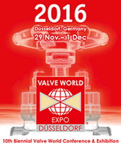 salon VALVE WORLD 2016 du 29 novembre au 1 décembre 2016 à Düsseldorf 